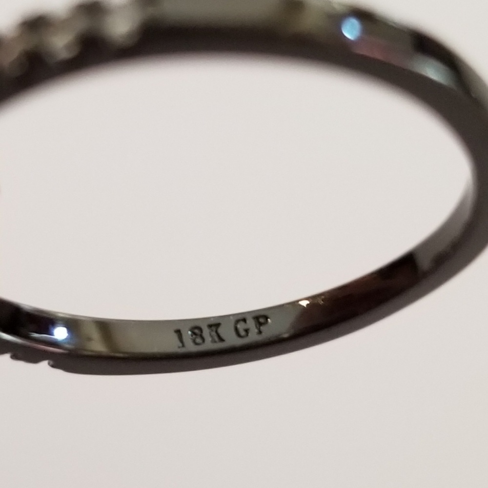 18k Black Gold Pave Band - Picture 6 of 8